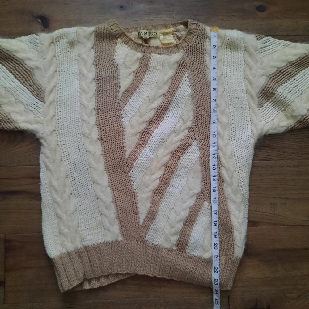 Vintage Angora Blend Chunky Cable Knit Sweater - Picture 10 of 14